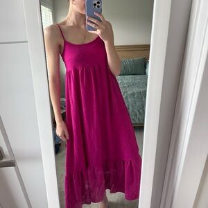 Elegant Pink Sleeveless Dress